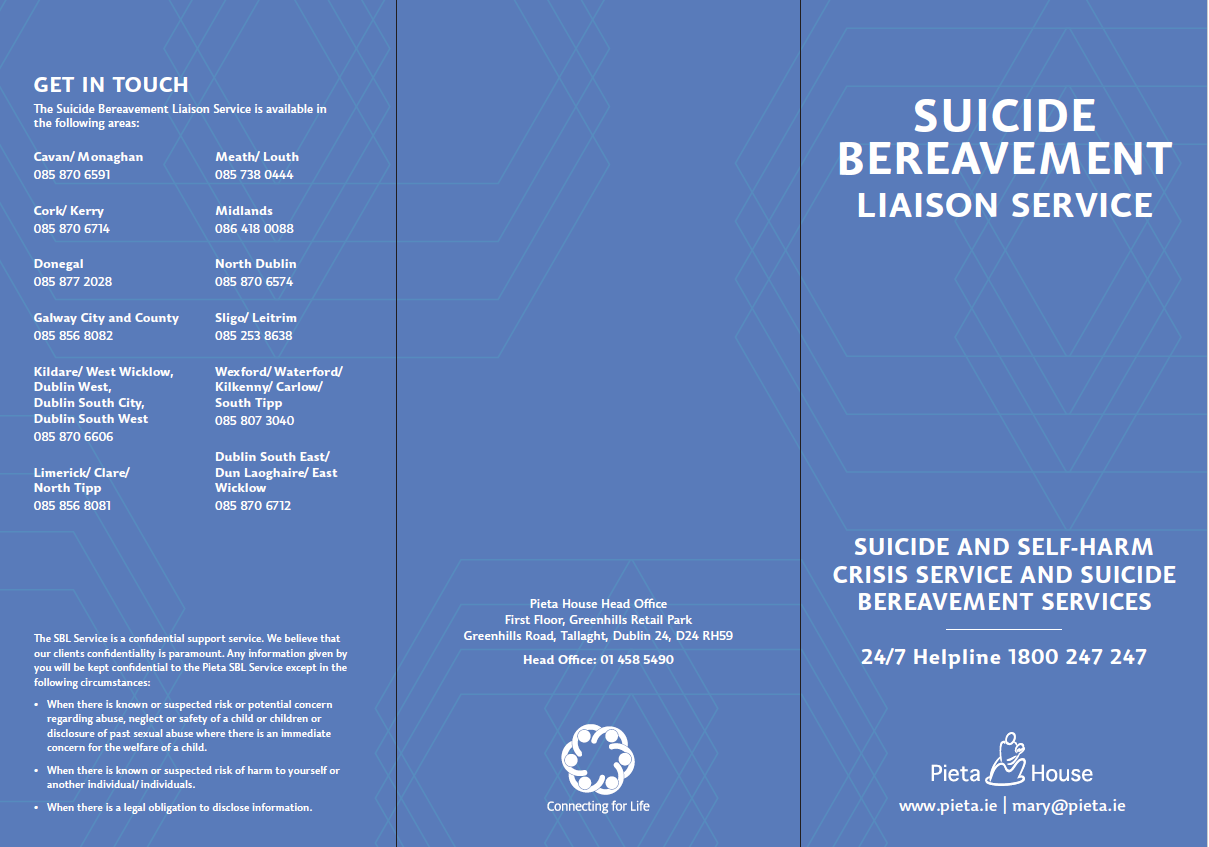 Pieta House Suicide Bereavement Liaison Service Launched County