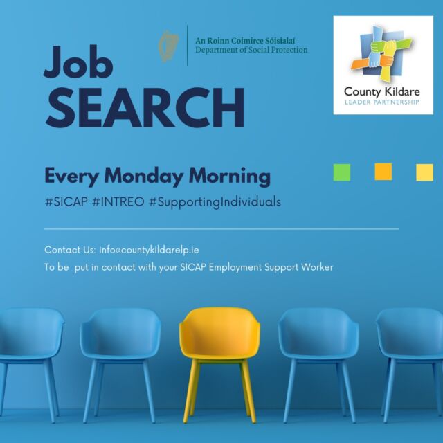 #SICAP #JobSearch #INTREO 
Good Morning, Everyone, and welcome to this week's Job Search 
Remember, if you need help with any aspect of your job seeking, our SICAP Support workers are here to help.
Cover Letters, CV, or Interview skills - We can help!
Here is the Job Search: https://bit.ly/42hDYho
Call us on 045-895450 or email us at info@countykildarelp.ie, and we will put you in touch with your local SICAP Worker.
#SICAP #EUInMyRegion